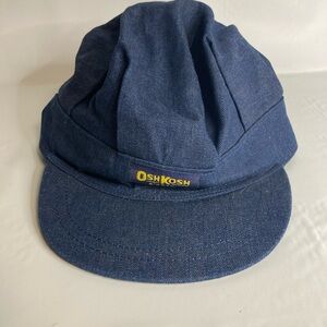 Oshkosh Blue Denim Engineer Train Conductor SnapBack Hat Vintage Toddler